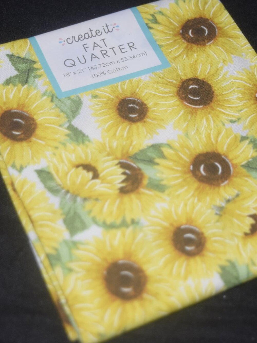 Create It Sunflower Fat Quarter Fabric - 100% Cotton Crafting Pre-cut